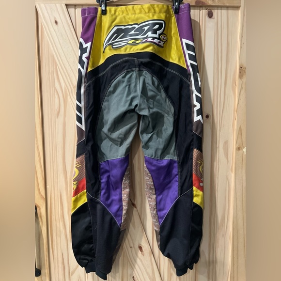 VINTAGE MSR Racing System 6 Gear Set XXL Jersey 34 Pants Yellow Purple - Picture 4 of 5